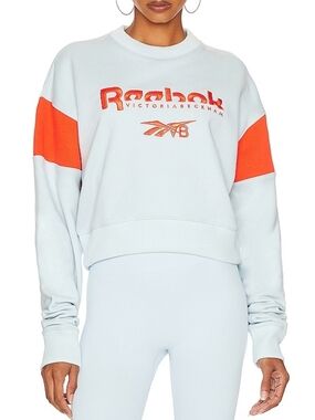 Reebok x Victoria Beckham Graphic Sweatshirt Size XS Fresh Blue Athleisure
